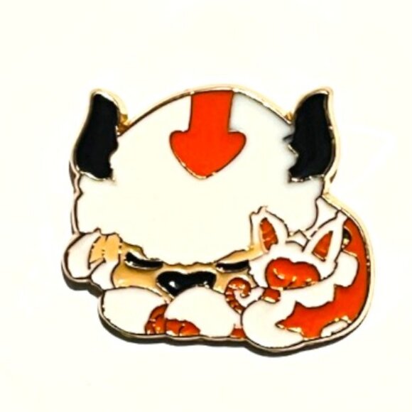 Avatar The Last Airbender Sleeping Appa and Momo Fan Made Enamel Pin Lapel Pin - Picture 1 of 2